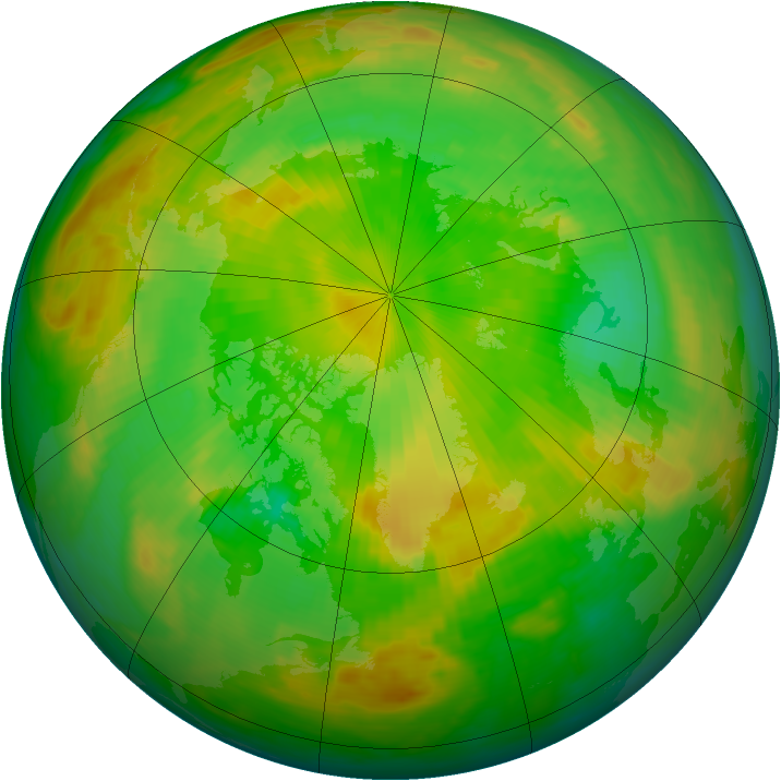 Arctic ozone map for 15 June 1983